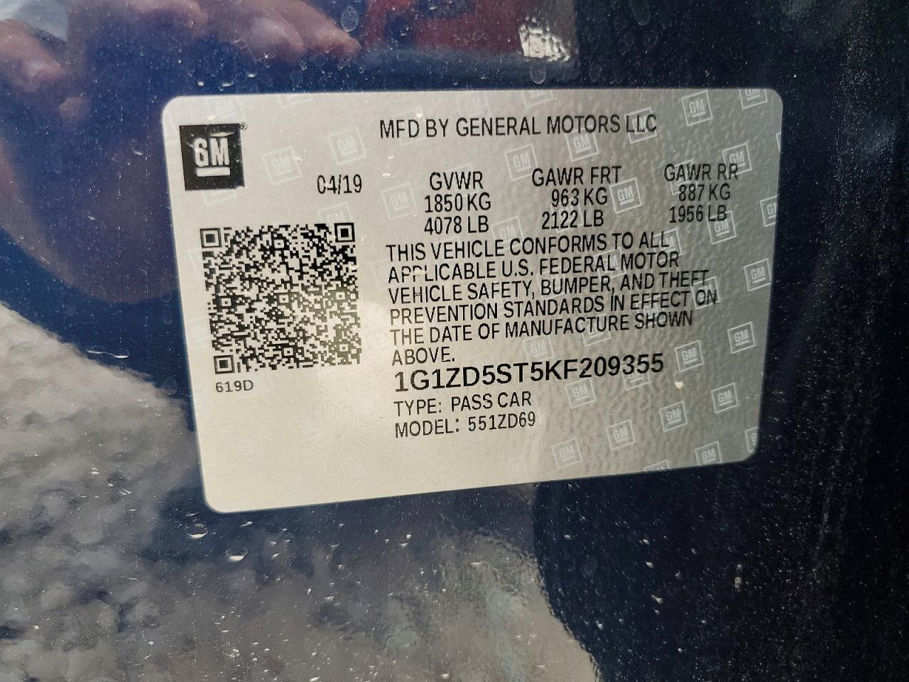 2019 Chevrolet Malibu Lt - zdjęcie 12