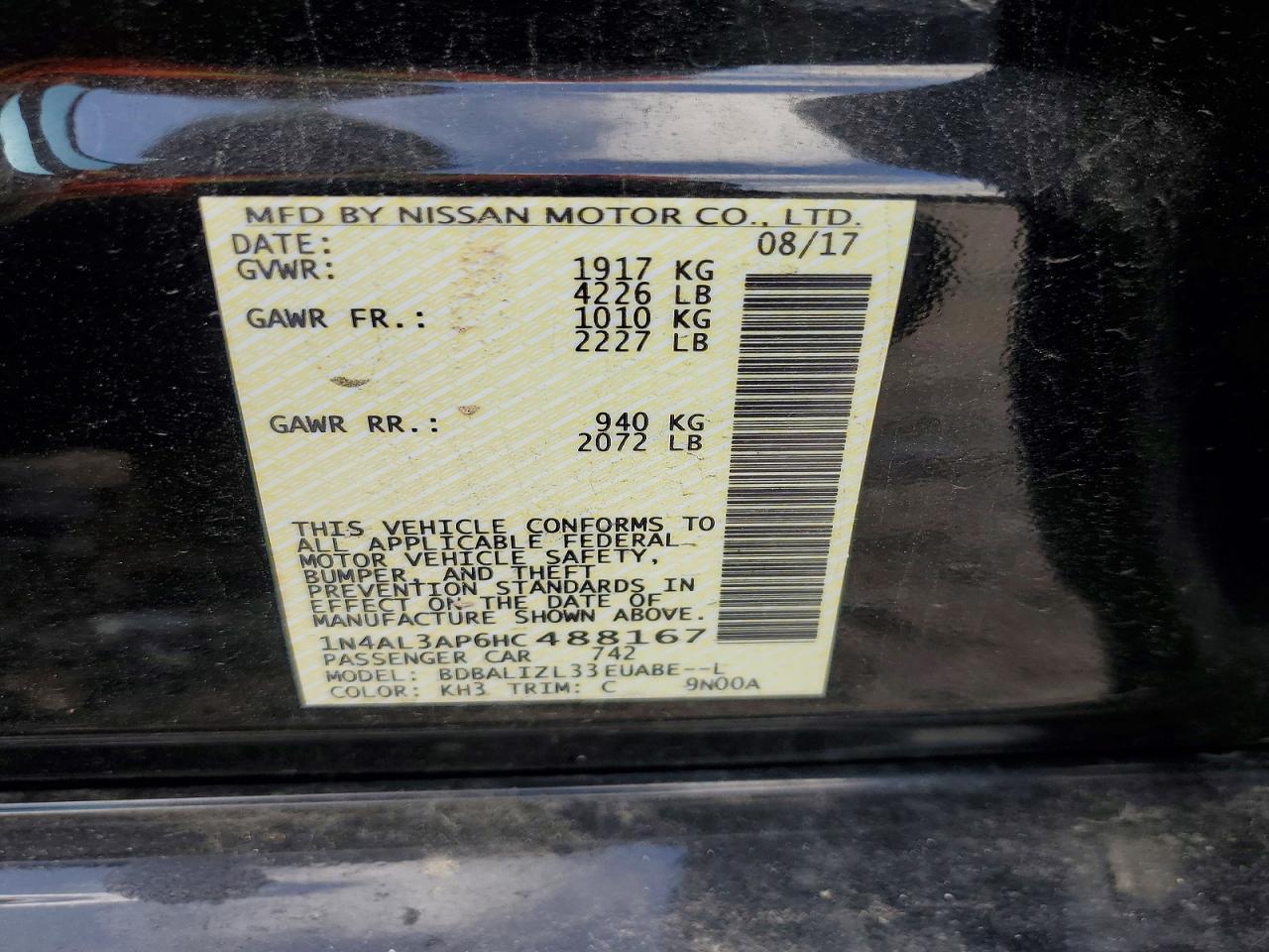 2017 Nissan Altima 2.5 Sv - zdjęcie 12
