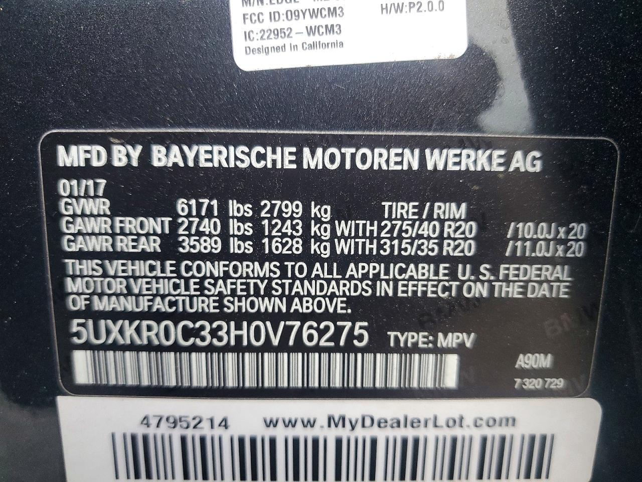 2017 BMW X5 xDrive35I - zdjęcie 14