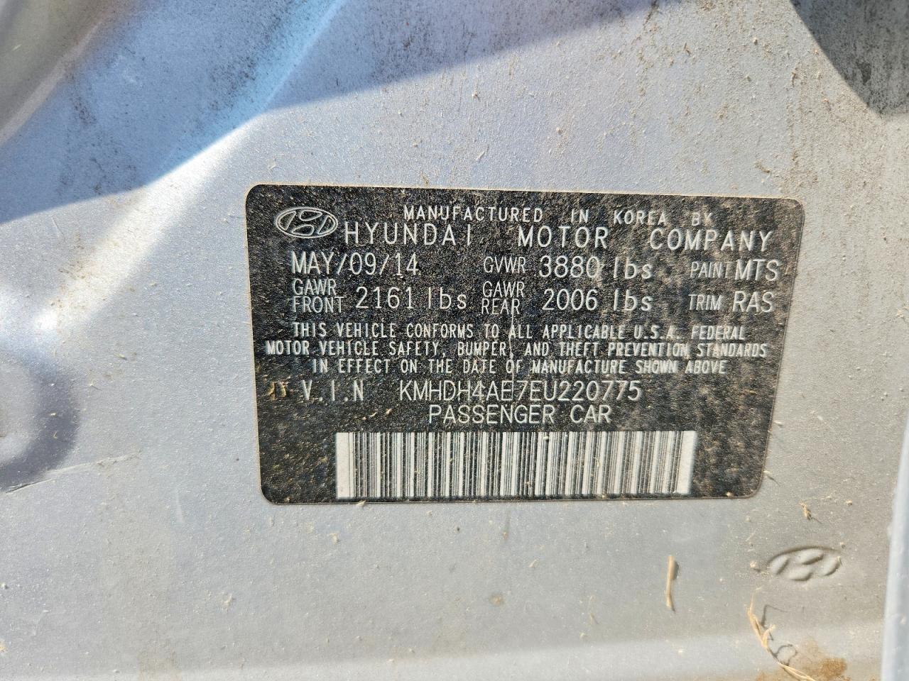 2014 Hyundai Elantra Se - zdjęcie 12
