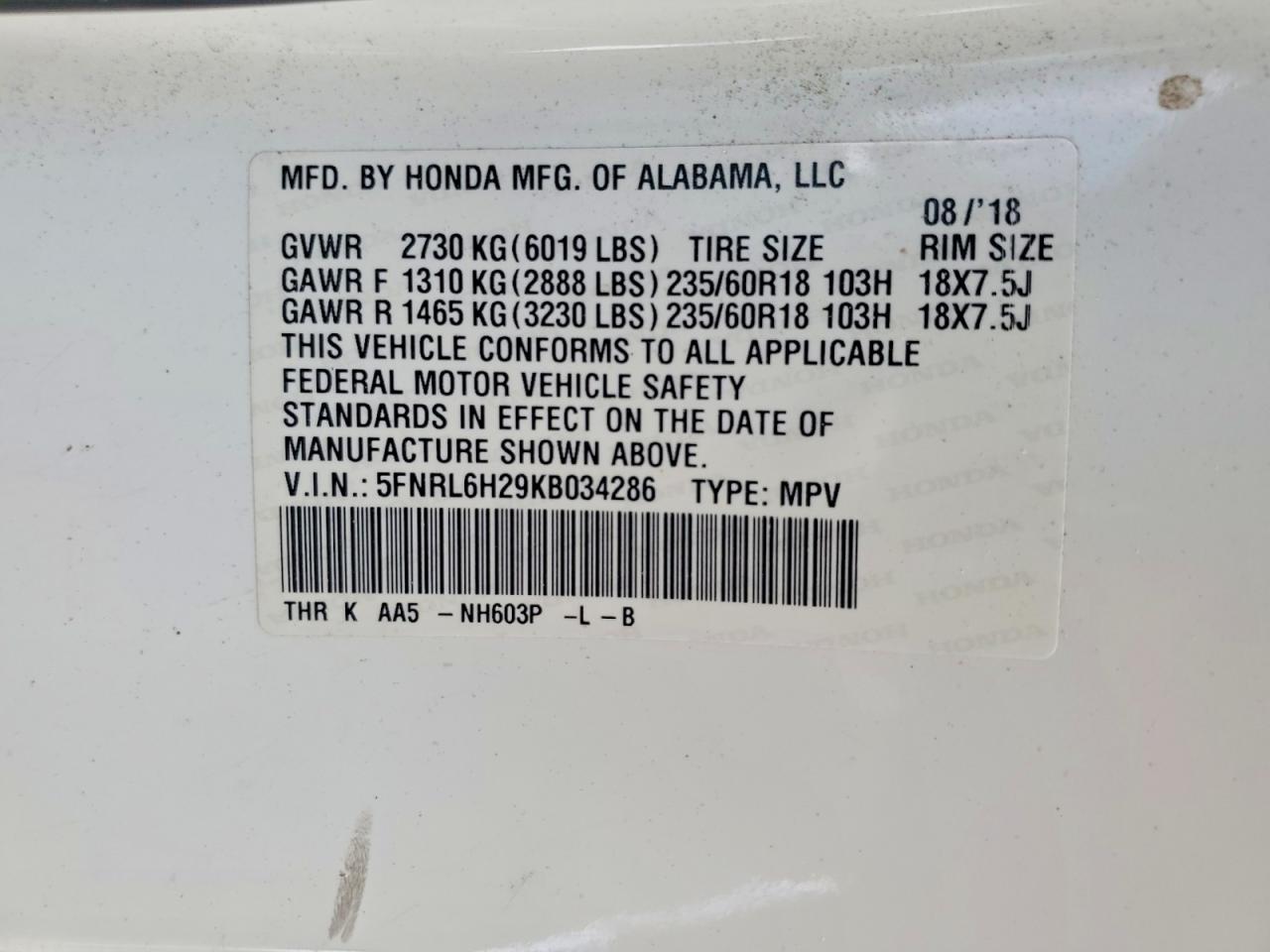 2019 Honda Odyssey Lx - zdjęcie 13
