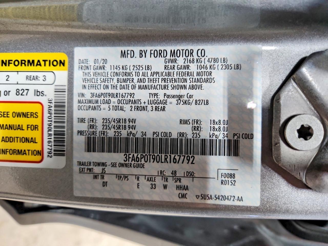 2020 Ford Fusion Se - zdjęcie 12