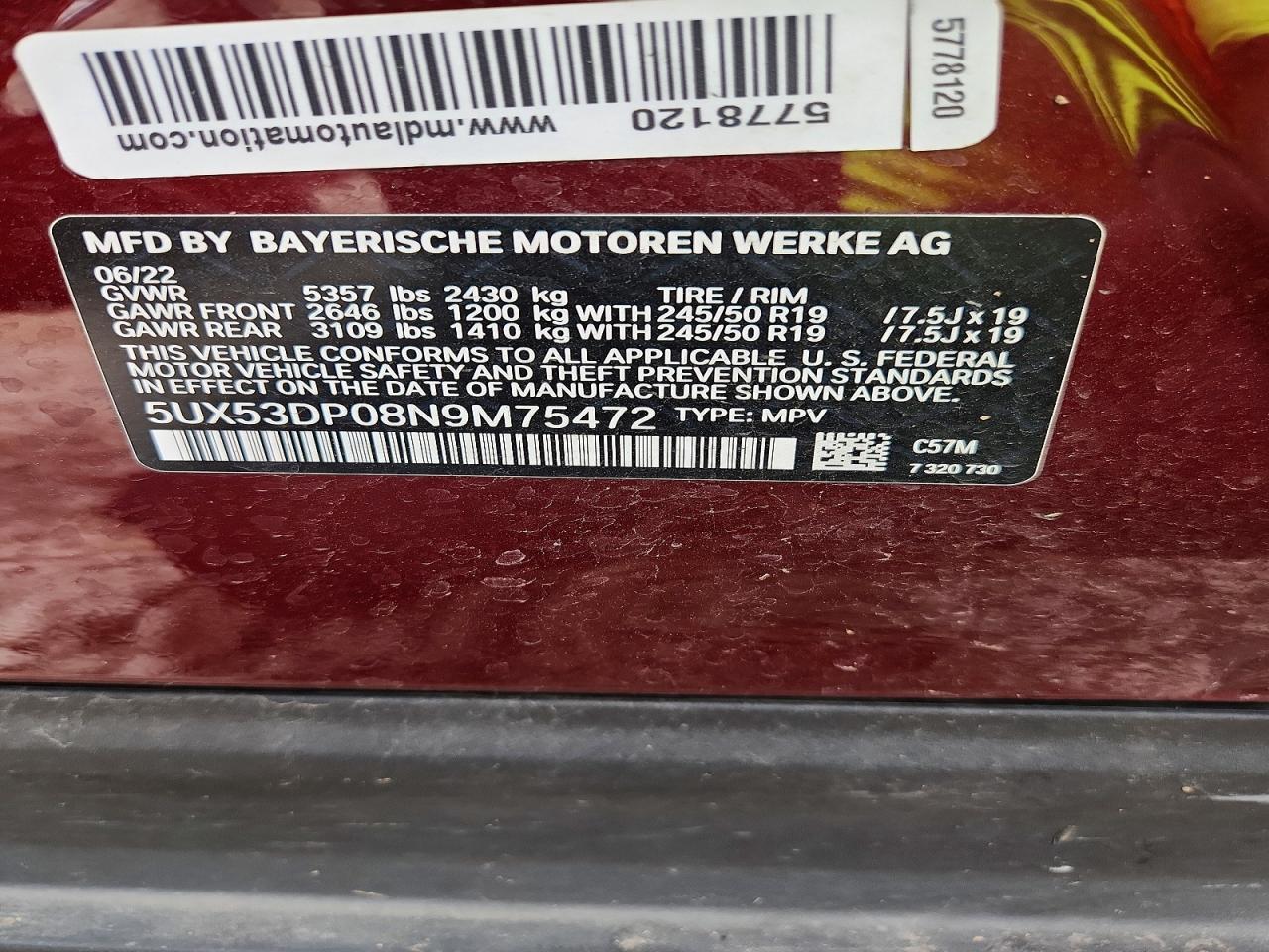2022 BMW X3 xDrive30I - zdjęcie 13