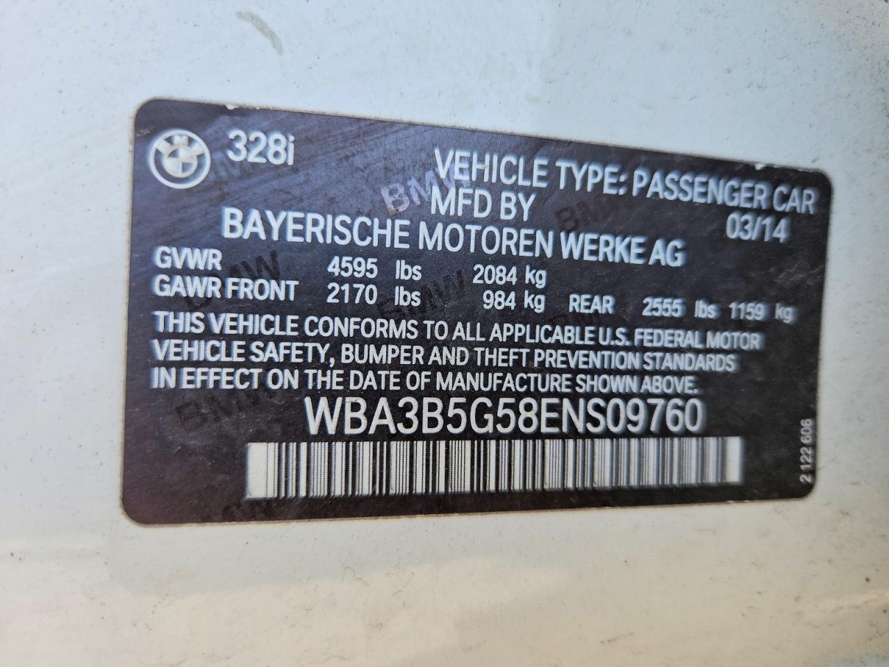 2014 BMW Seria 3 328i - zdjęcie 12