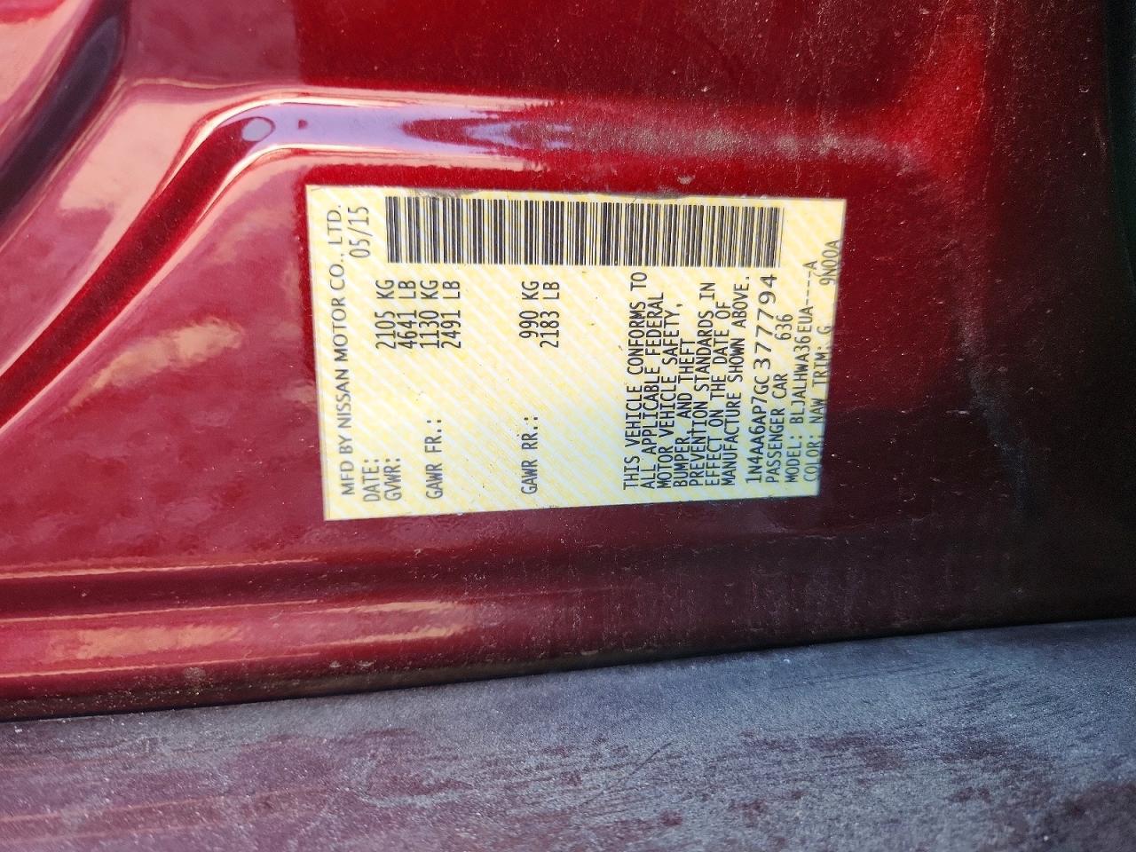 2016 Nissan Maxima Platinum - zdjęcie 12