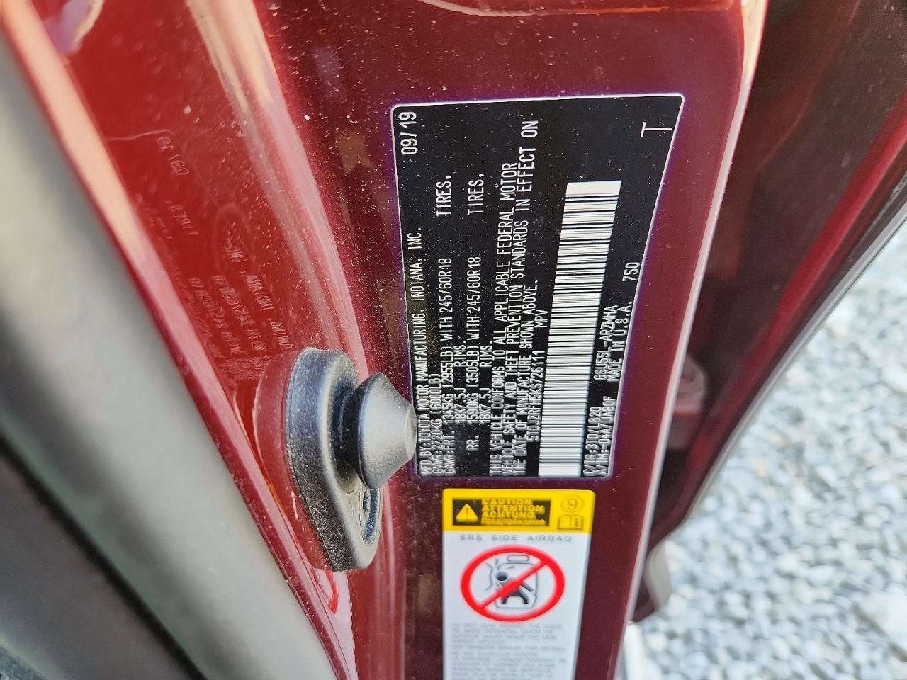2019 Toyota Highlander Xle - zdjęcie 13