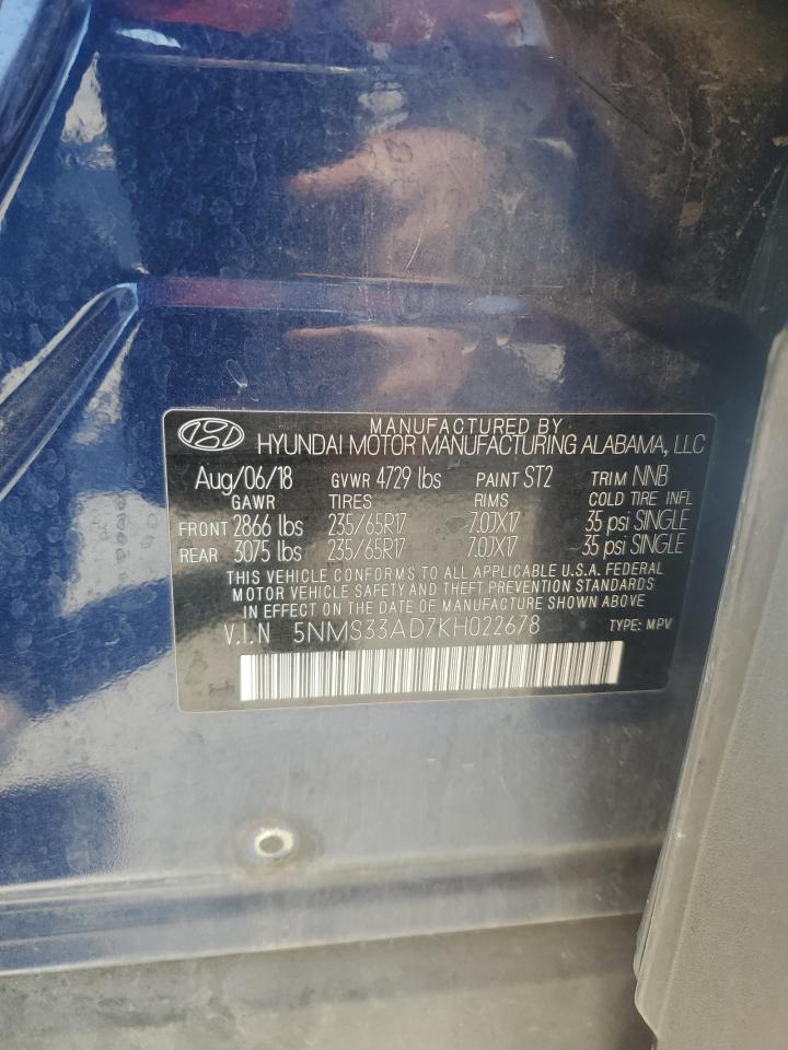 2019 Hyundai Santa Fe Sel - zdjęcie 13