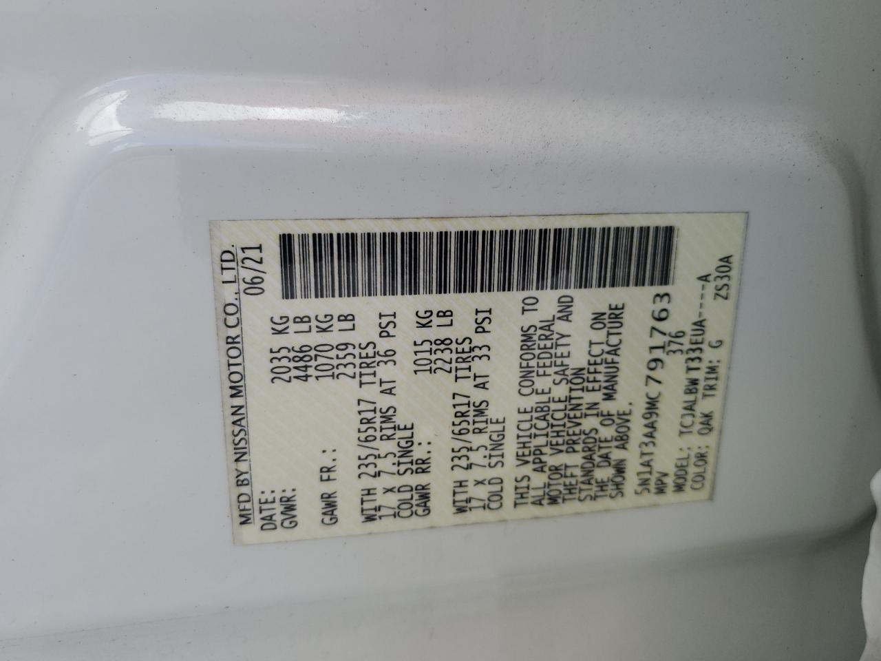 2021 Nissan Rogue S - zdjęcie 14