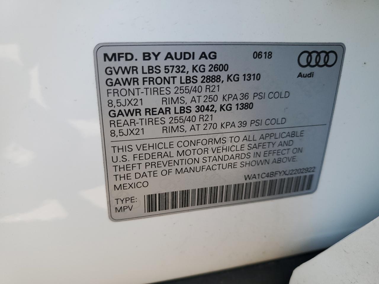 2018 Audi Sq5 Prestige - zdjęcie 13