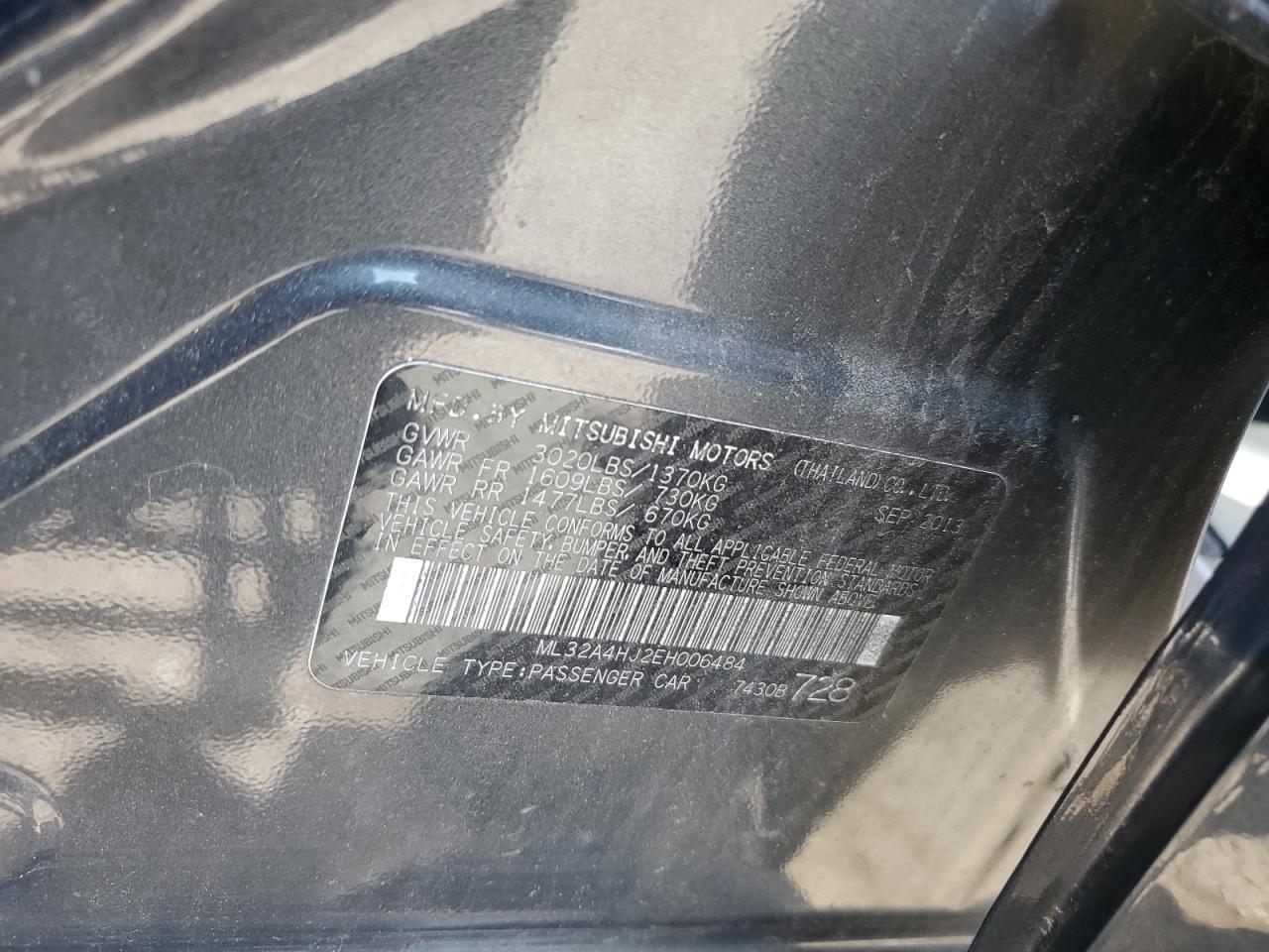 2014 Mitsubishi Mirage Es - zdjęcie 13