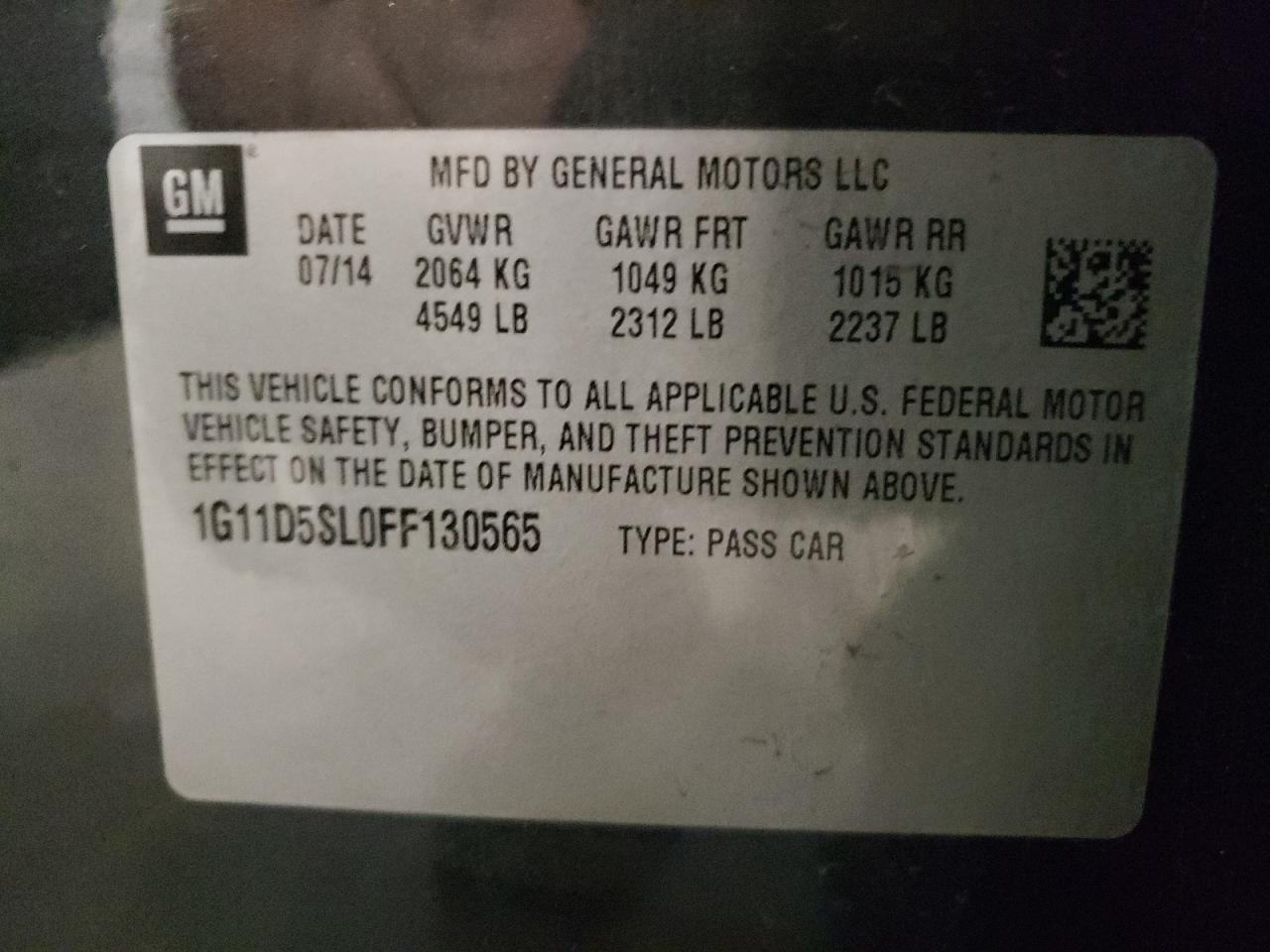 2015 Chevrolet Malibu 2Lt - zdjęcie 12