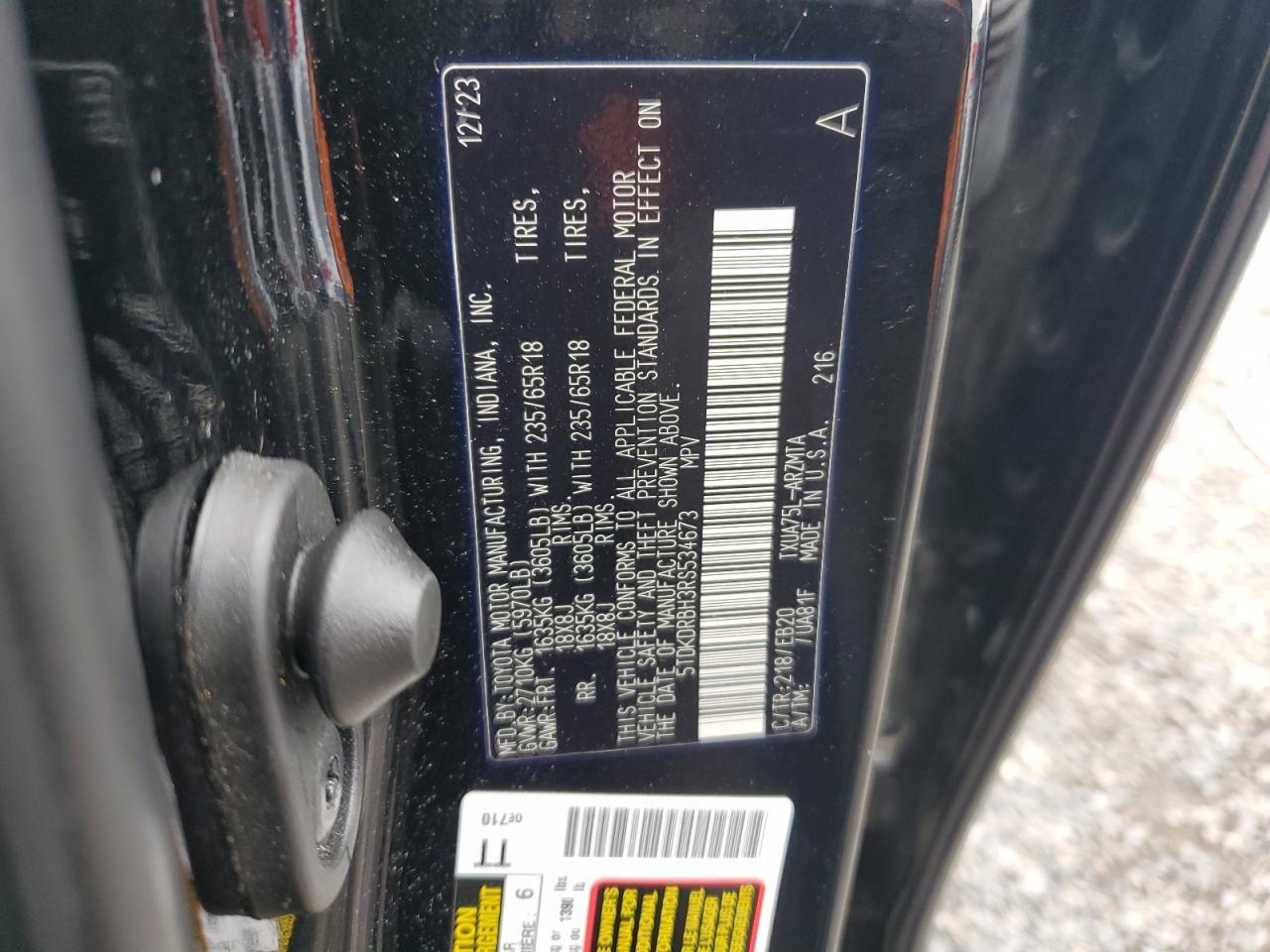 2024 Toyota Highlander Le - zdjęcie 13