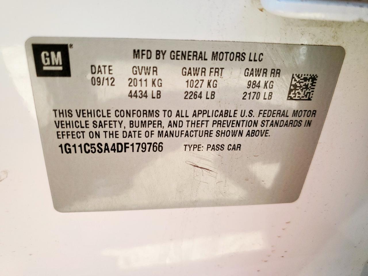 2013 Chevrolet Malibu - zdjęcie 12