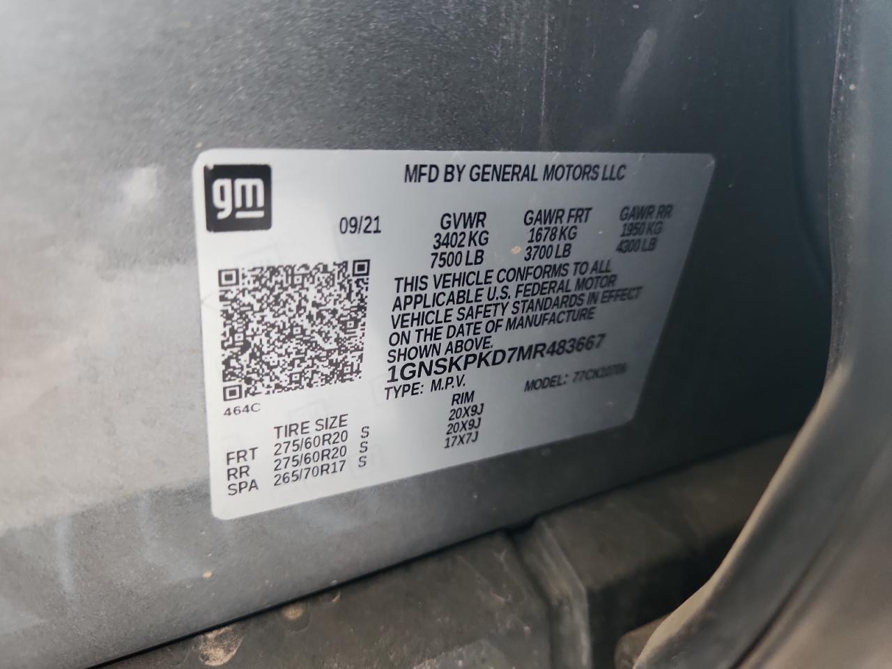 2021 Chevrolet Tahoe K1500 Z71 - zdjęcie 13