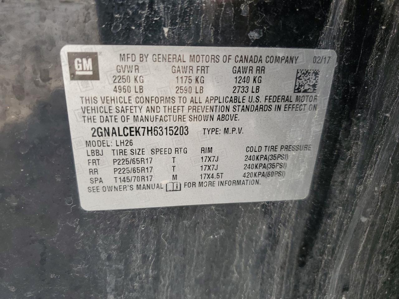 2017 Chevrolet Equinox Lt - zdjęcie 13