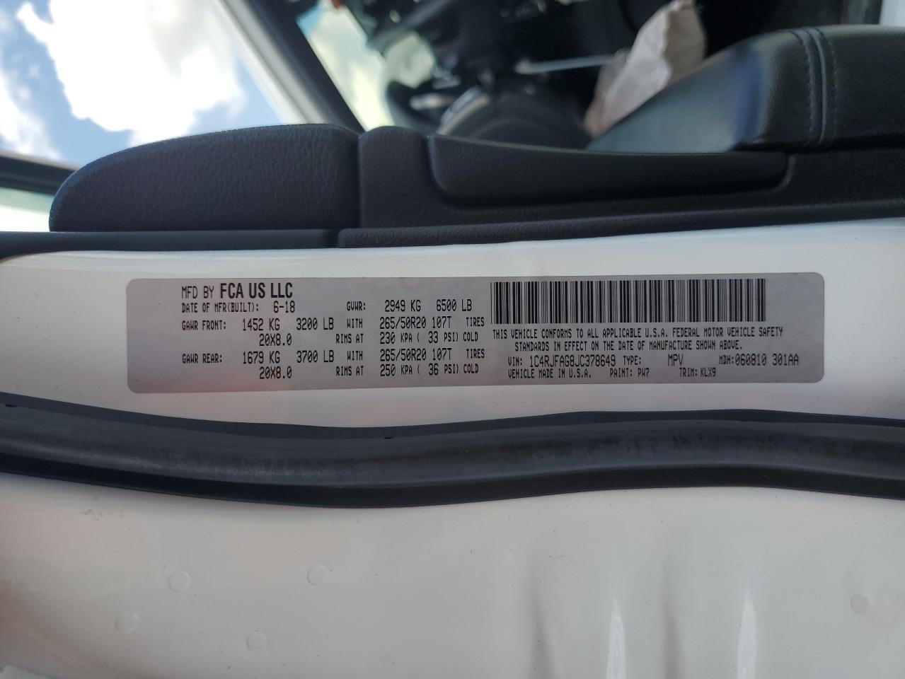 2018 Jeep Grand Cherokee Laredo - zdjęcie 13