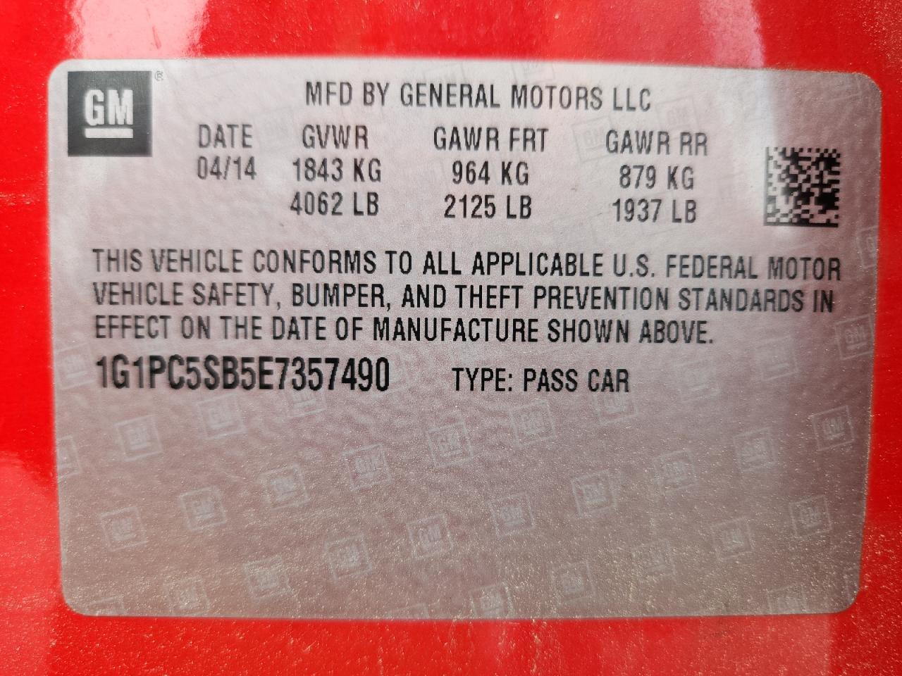 2014 Chevrolet Cruze Lt - zdjęcie 12