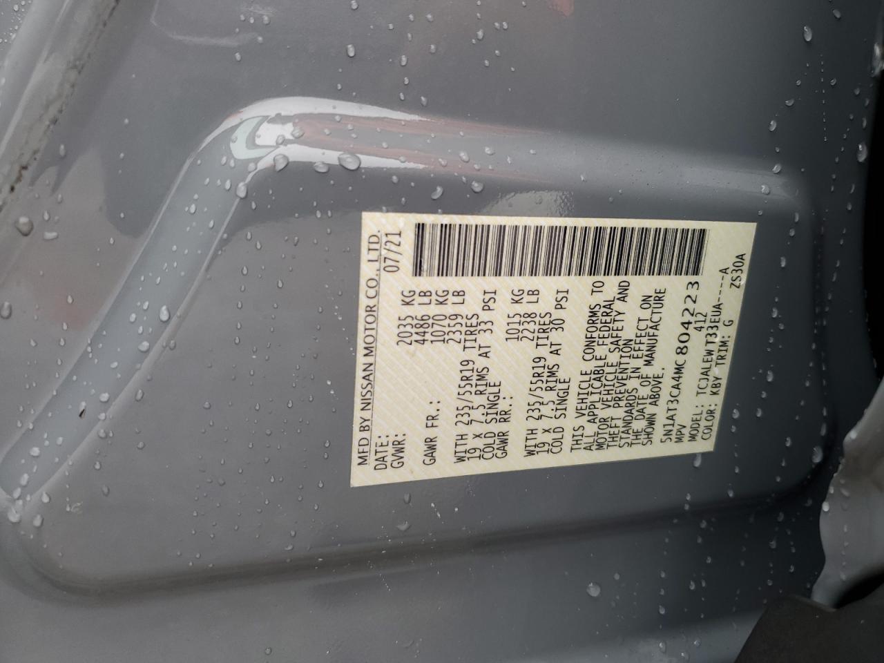 2021 Nissan Rogue Sl - zdjęcie 13