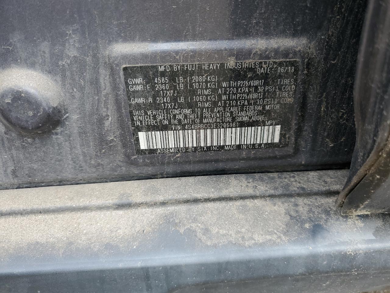 2014 Subaru Outback 2.5I Premium - zdjęcie 12