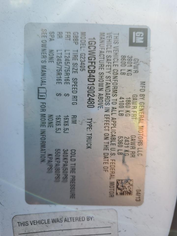 2013 Chevrolet Express G2500 - zdjęcie 13