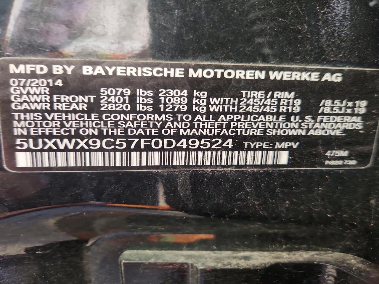 2015 BMW X3 xDrive28I - zdjęcie 13