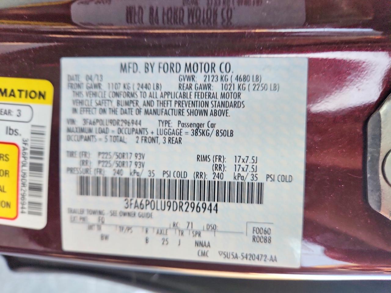 2013 Ford Fusion Se Hybrid - zdjęcie 12