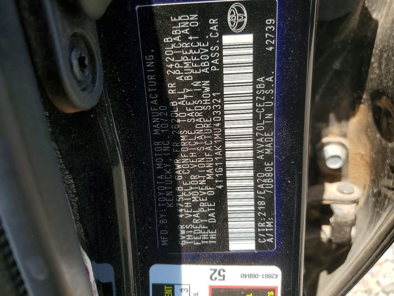 2021 Toyota Camry Se - zdjęcie 12