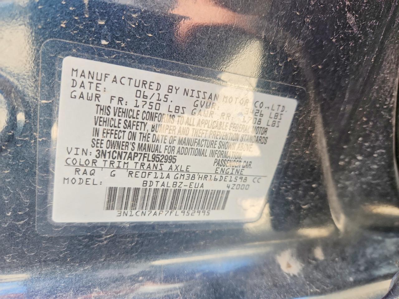 2015 Nissan Versa 1.6 Sv - zdjęcie 13