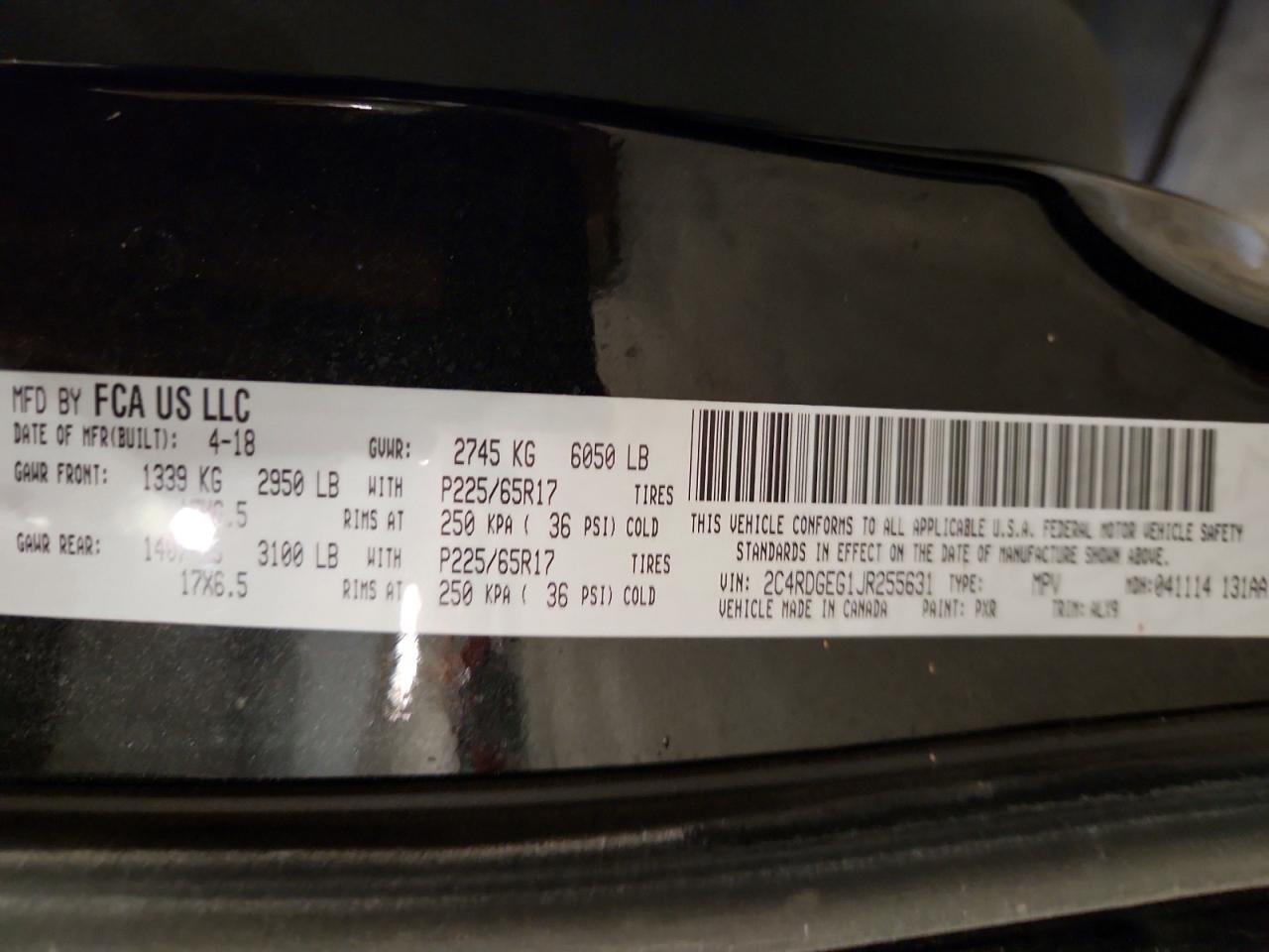 2018 Dodge Grand Caravan Gt - zdjęcie 13