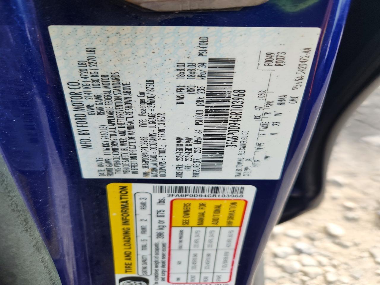 2016 Ford Fusion Titanium - zdjęcie 12