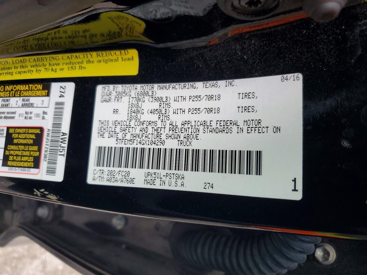 2016 Toyota Tundra Crewmax Sr5 - zdjęcie 12