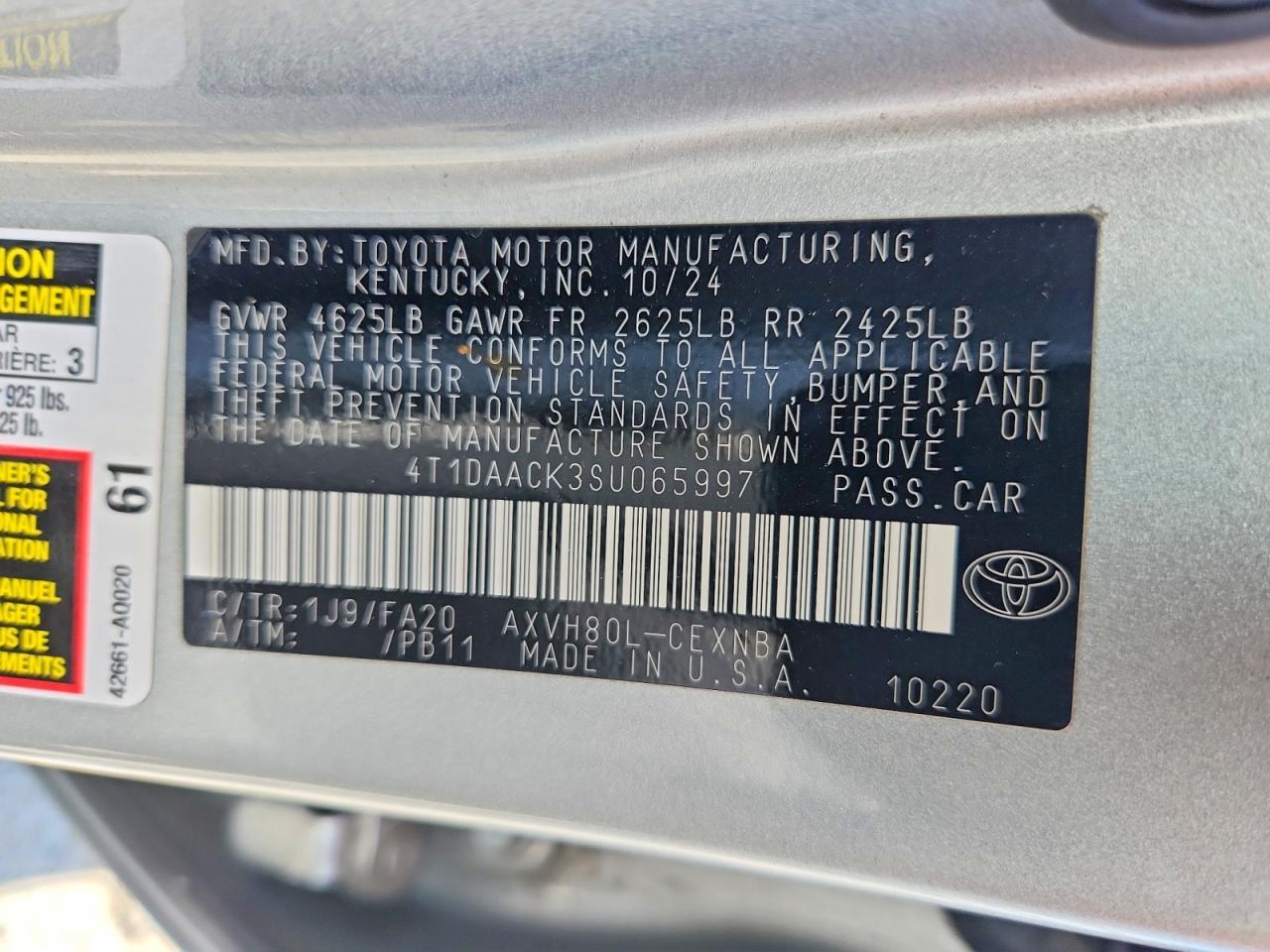 2025 Toyota Camry Le - zdjęcie 12