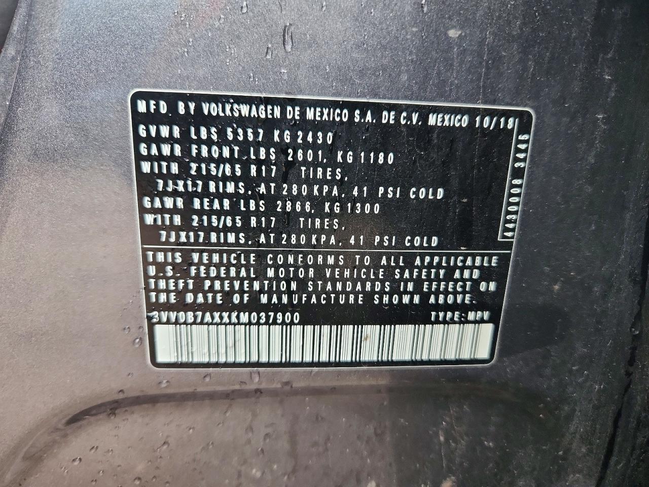 2019 Volkswagen Tiguan S - zdjęcie 13