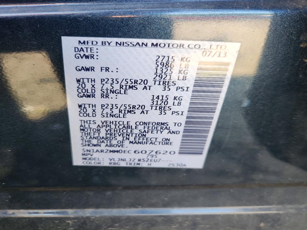 2014 Nissan Pathfinder Platinum - zdjęcie 13