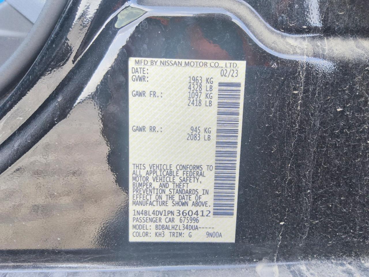 2023 Nissan Altima Sv - zdjęcie 12
