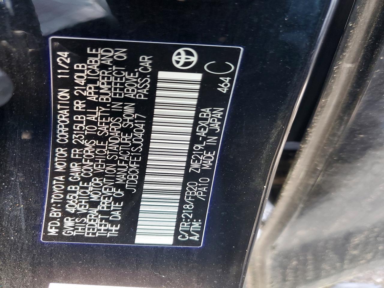 2025 Toyota Corolla Hybrid Le - zdjęcie 12