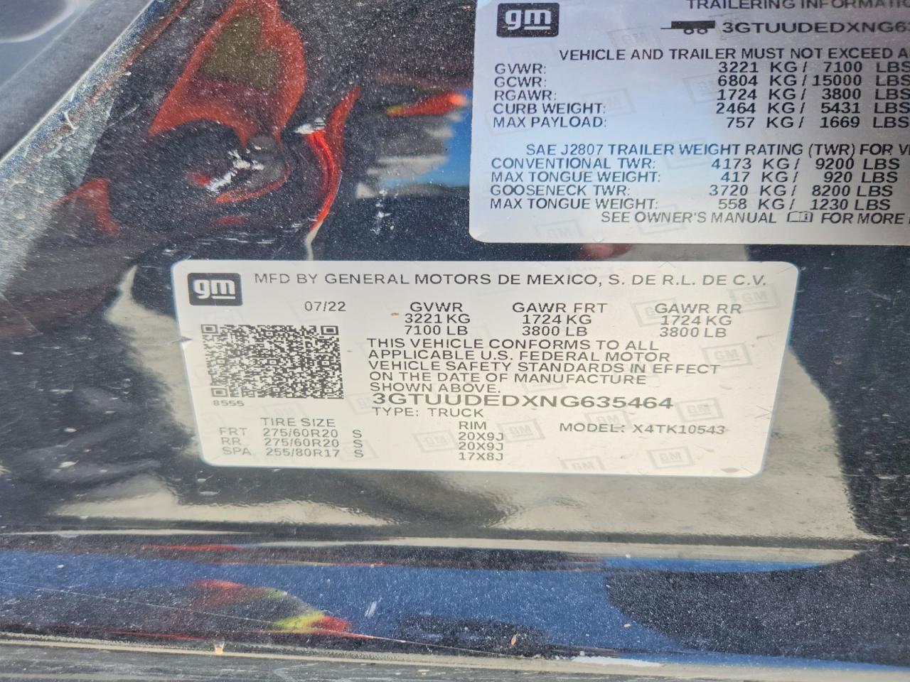 2022 GMC Sierra K1500 Slt - zdjęcie 12