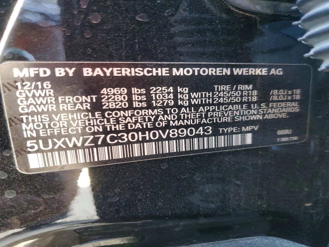 2017 BMW X3 Sdrive28I - zdjęcie 13