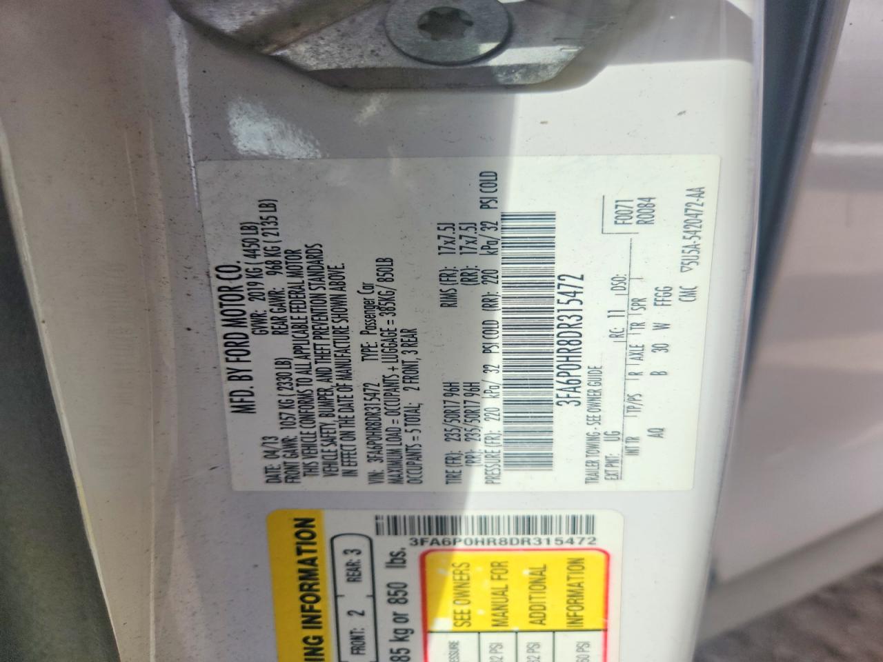 2013 Ford Fusion Se - zdjęcie 12