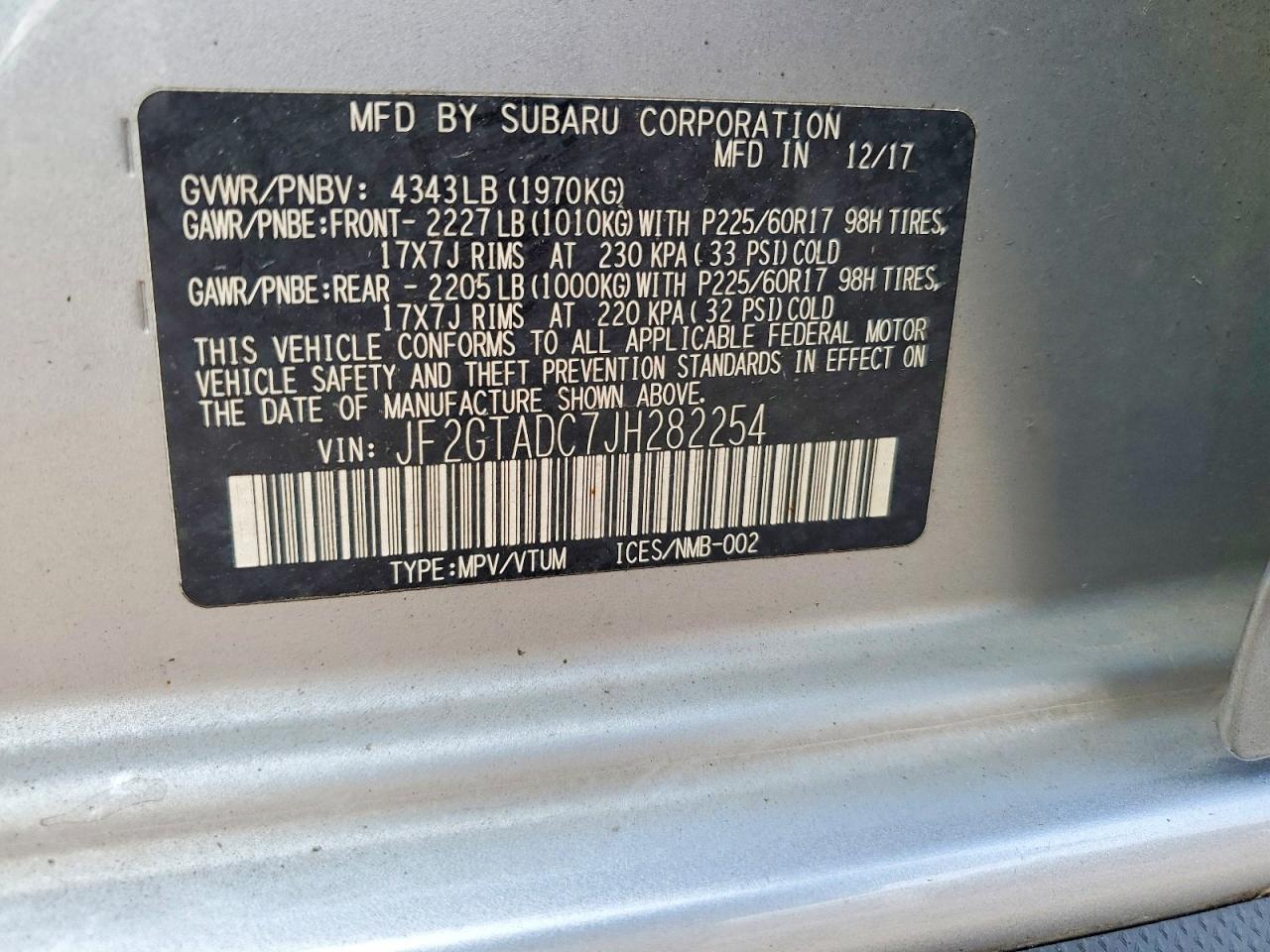 2018 Subaru Crosstrek Premium - zdjęcie 14