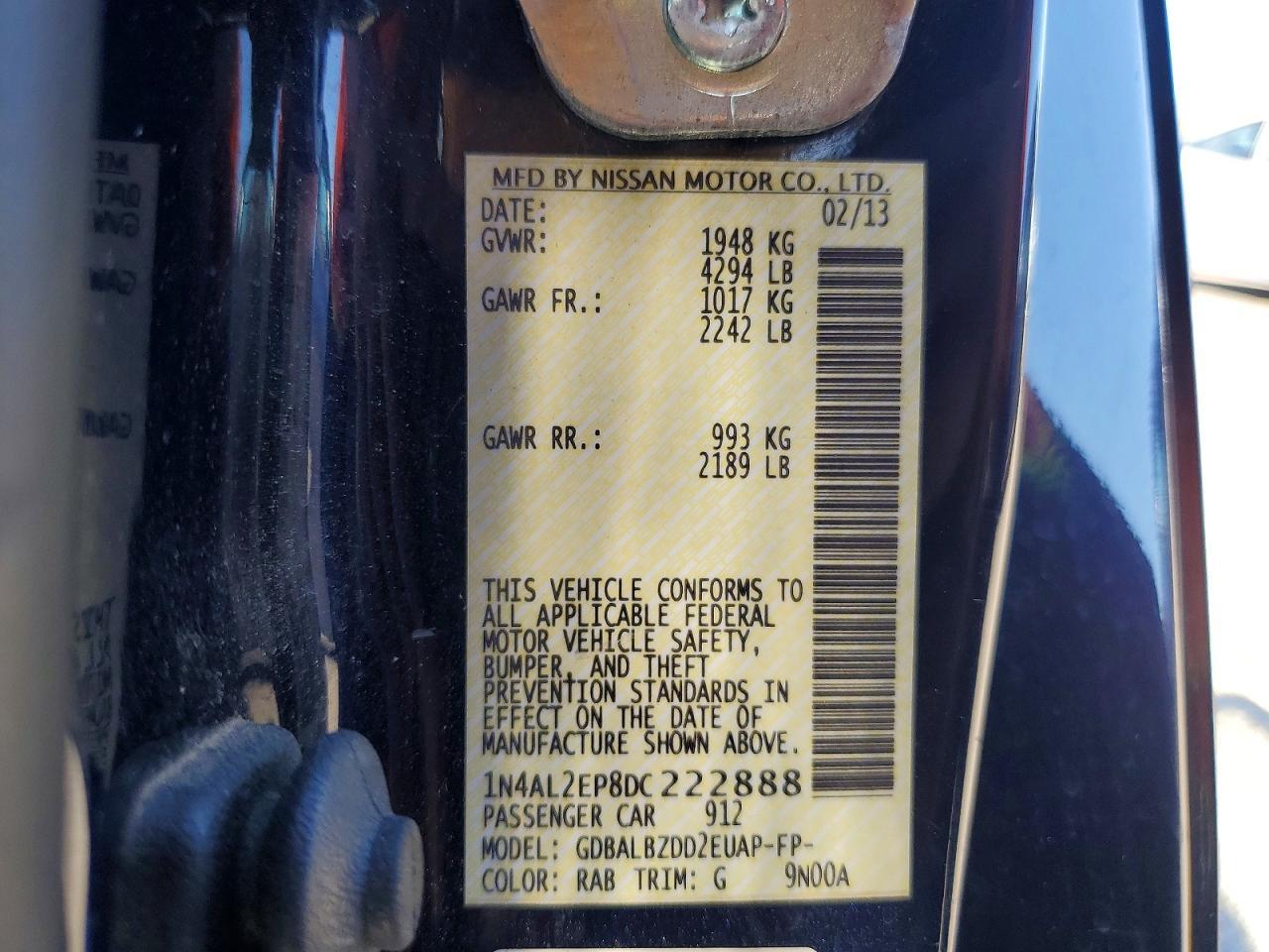 2013 Nissan Altima S - zdjęcie 12