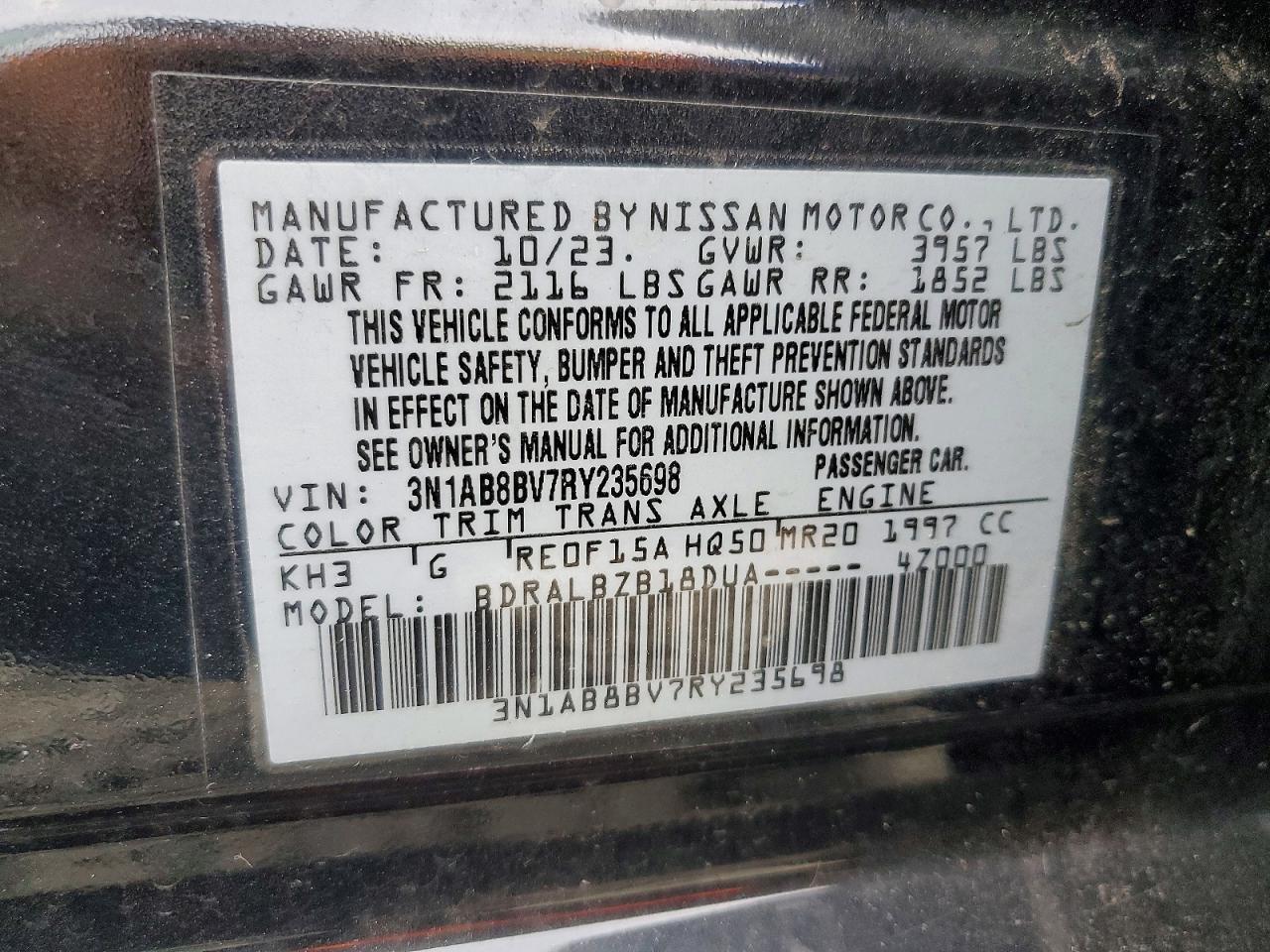 2024 Nissan Sentra S - zdjęcie 12