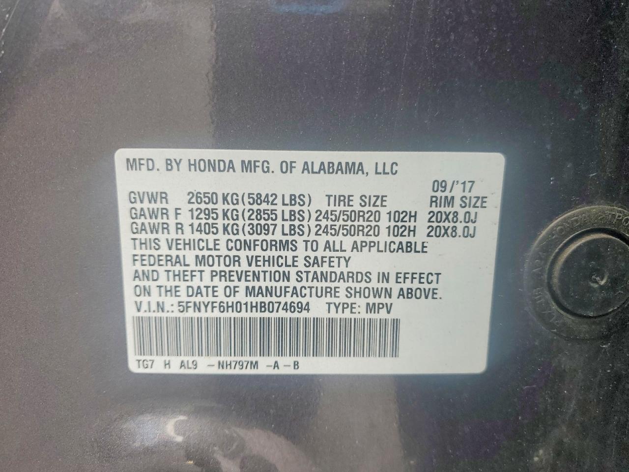 2017 Honda Pilot Elite - zdjęcie 14