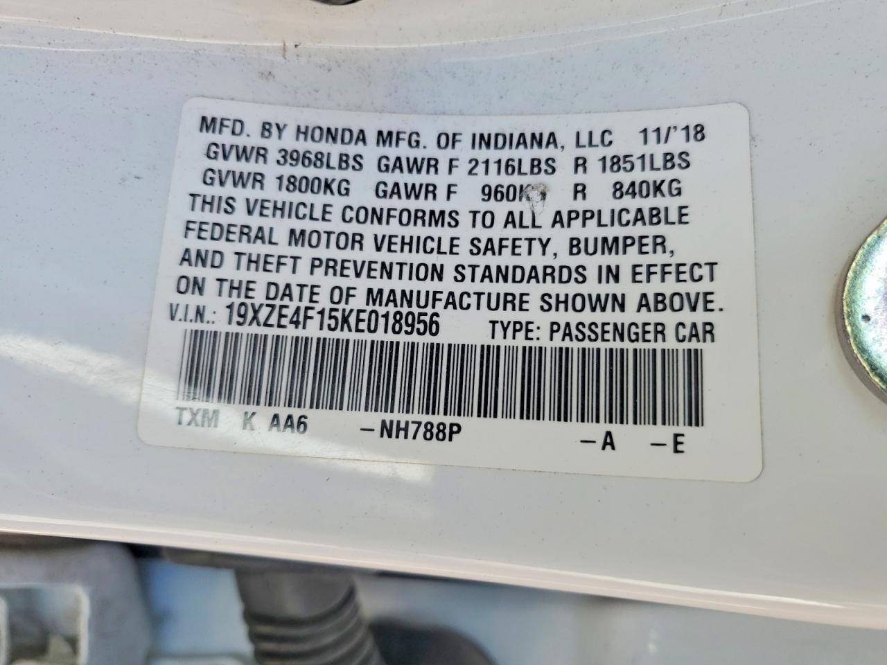 2019 Honda Insight Lx - zdjęcie 12