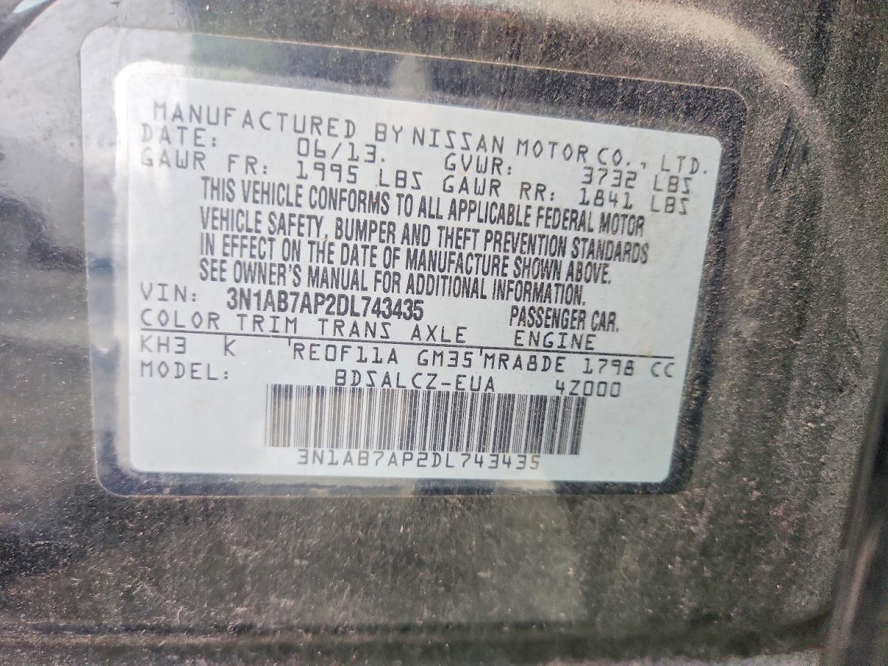 2013 Nissan Sentra S - zdjęcie 12