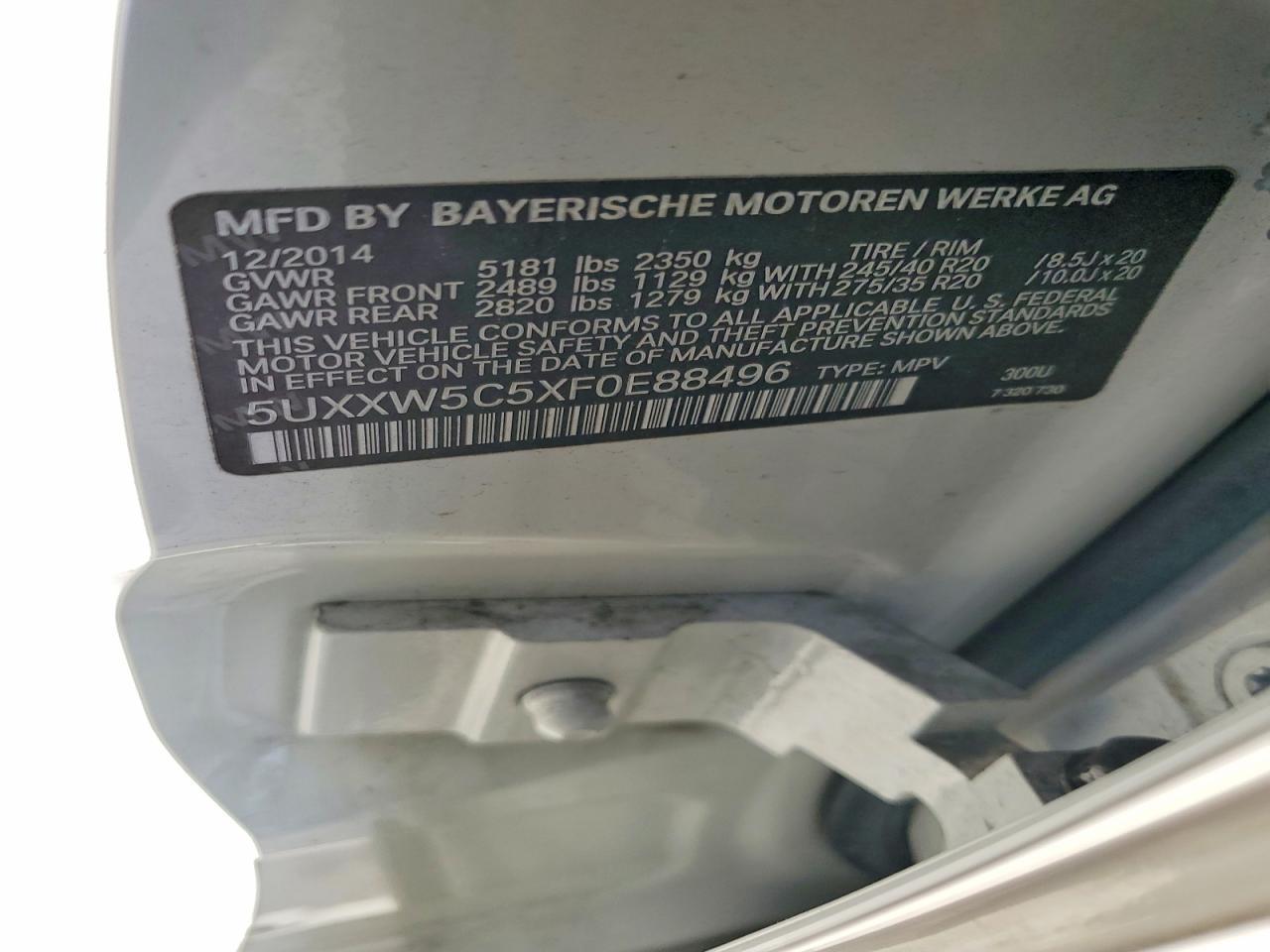 2015 BMW X4 xDrive35I - zdjęcie 12