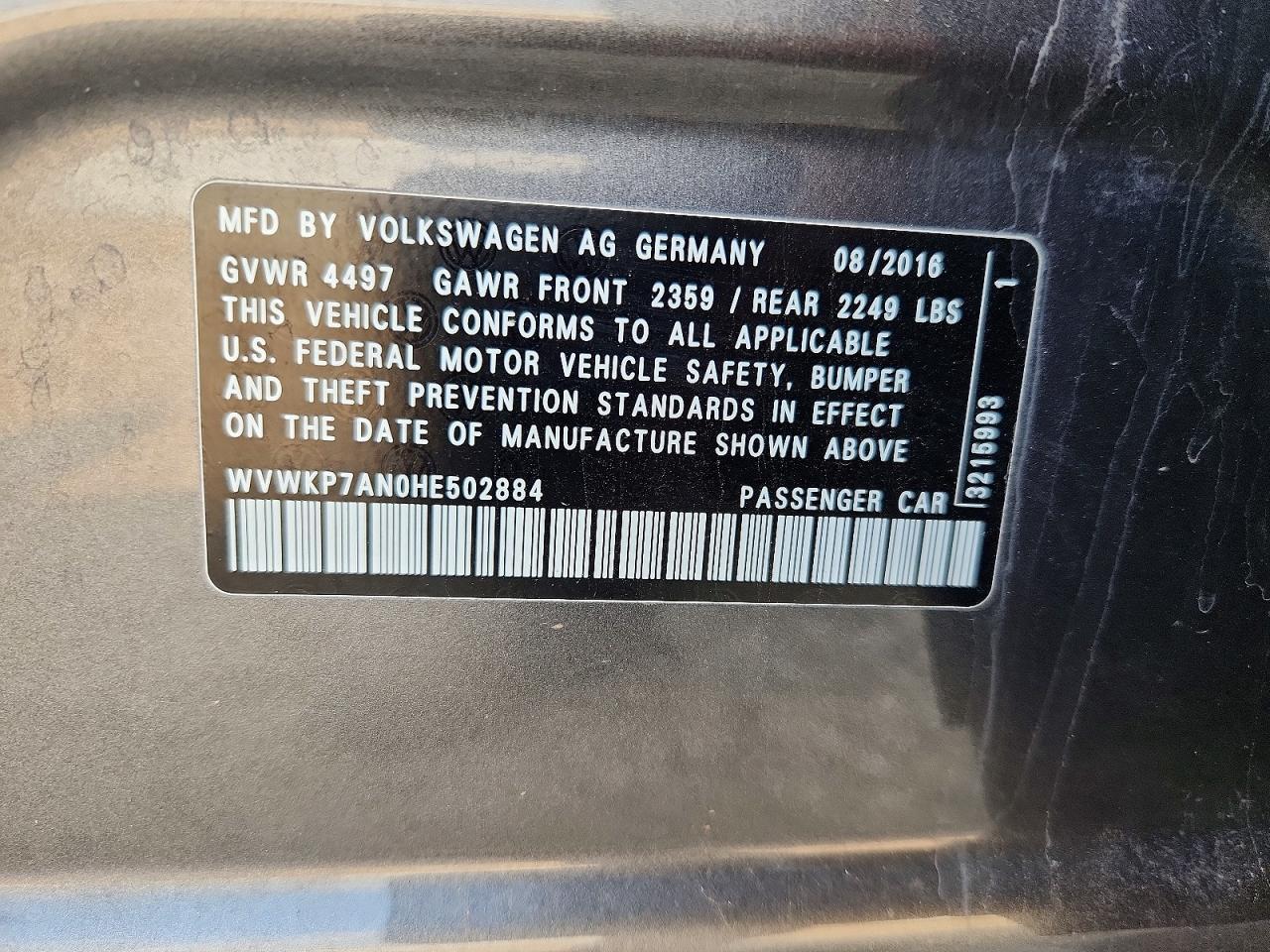 2017 Volkswagen Cc Sport - zdjęcie 12