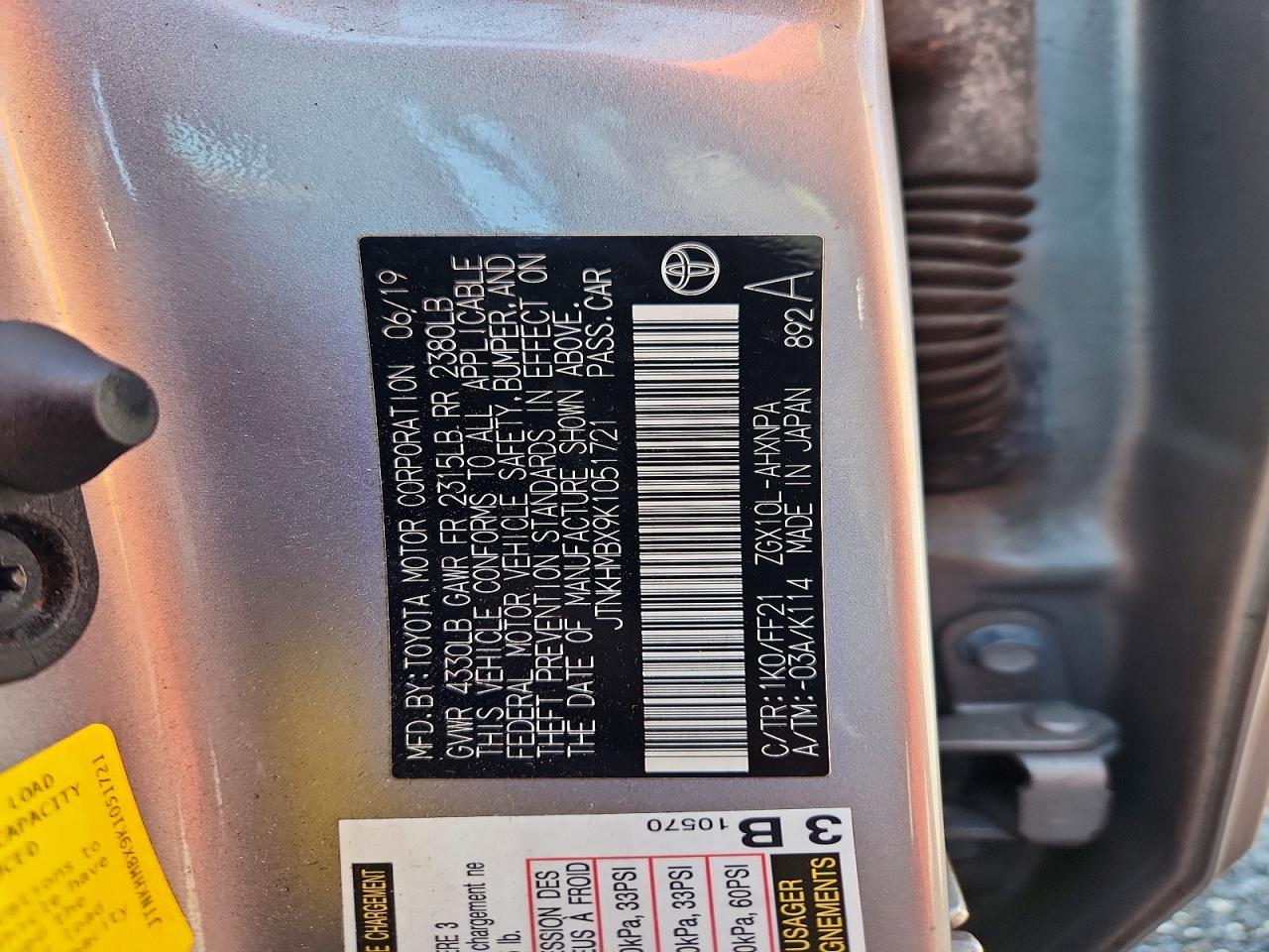 2019 Toyota C-Hr Xle - zdjęcie 12