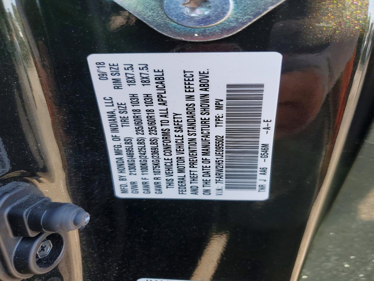 2018 Honda Cr-V Ex - zdjęcie 13