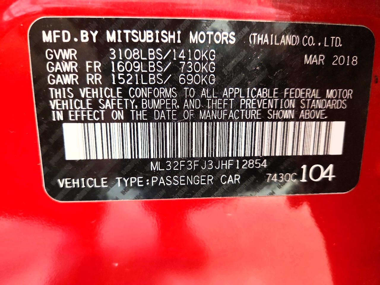 2018 Mitsubishi Mirage G4 Es - zdjęcie 12